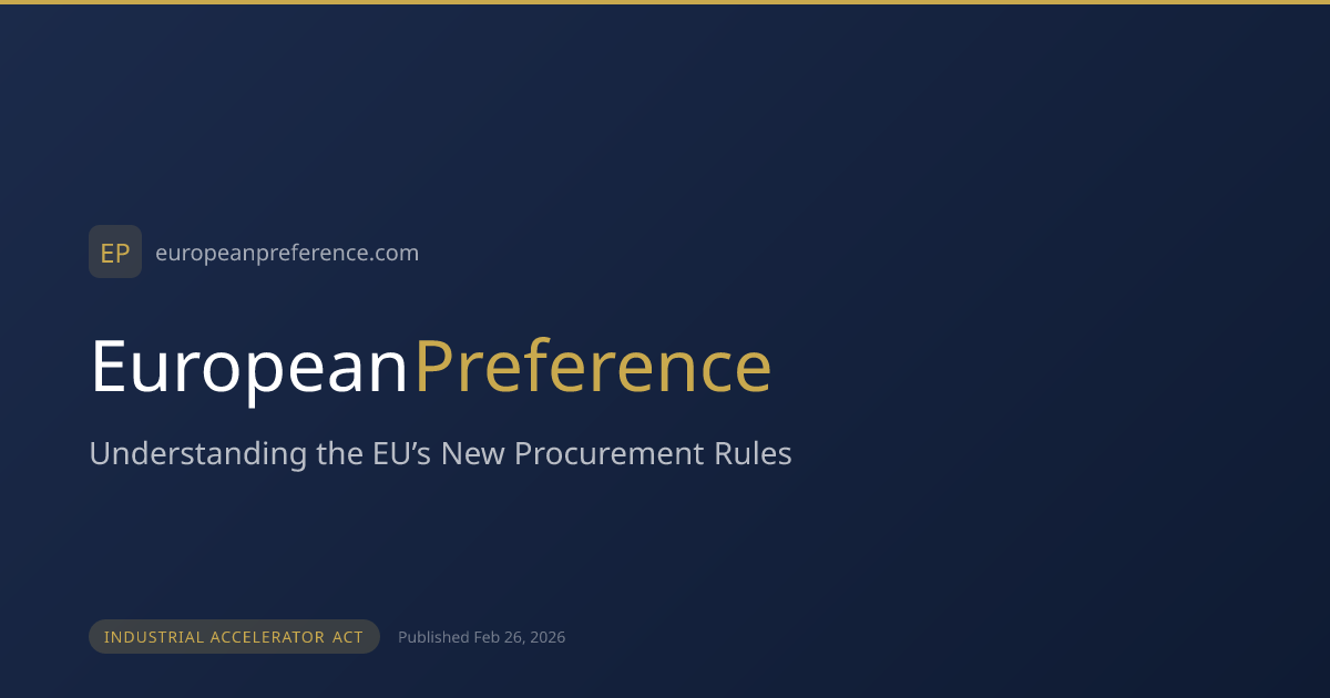 What Is European Preference? | European Preference